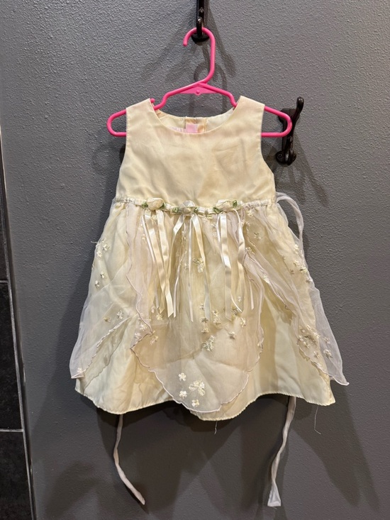 La Princess Other - Ivory Floral Organza Girls' Formal Dress